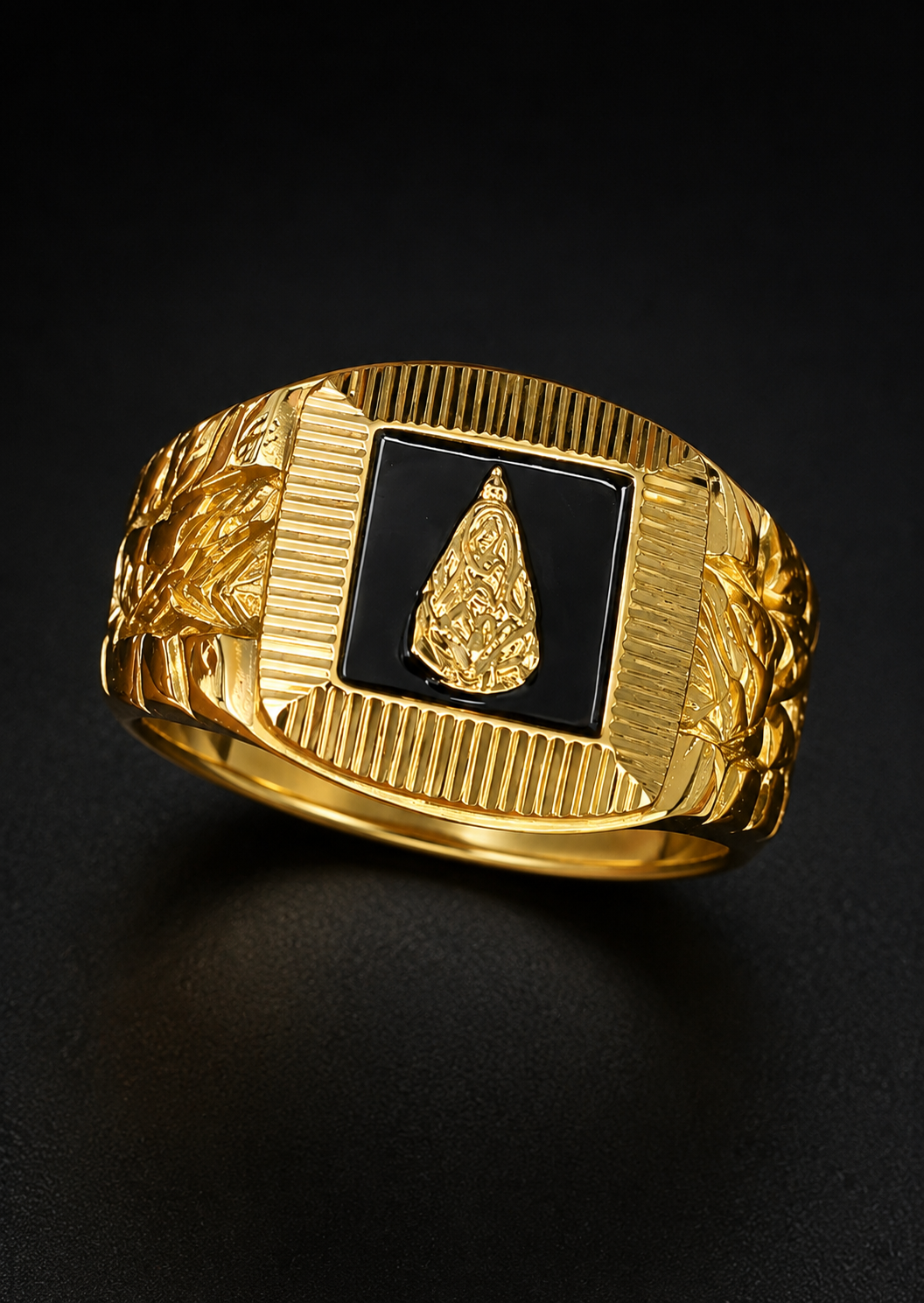 Anillo de hombre en oro 10k