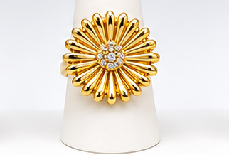 Anillo de Dama "Fancy Style" en oro 10k