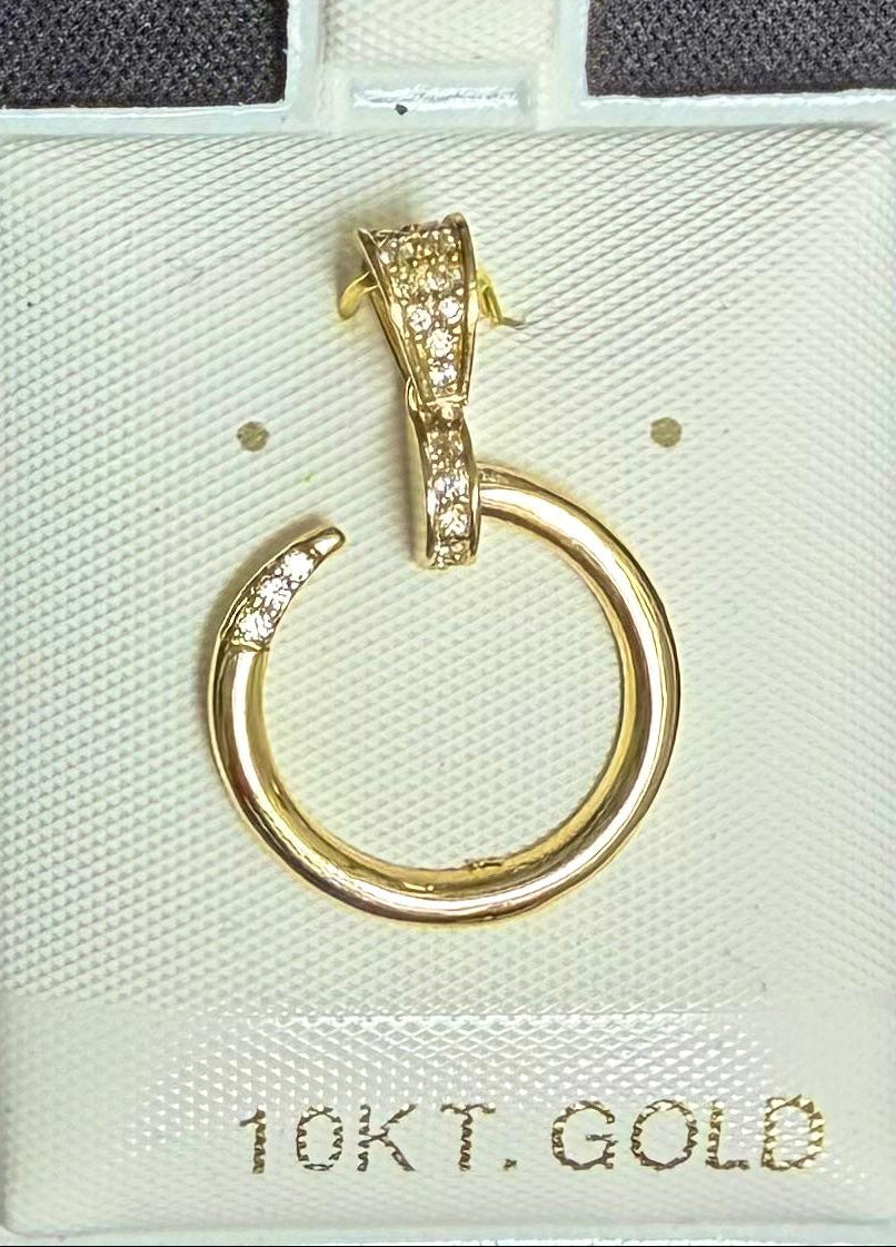 Dije de "Clavito" en oro 10k