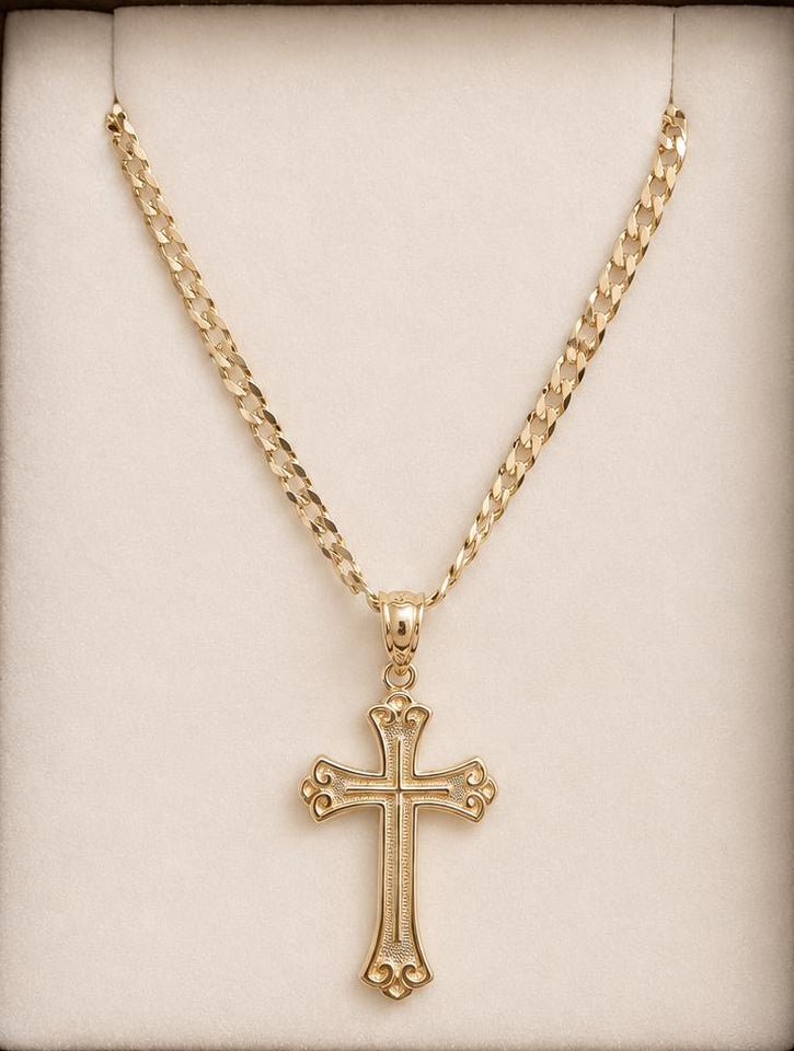 Dije de "Cruz" en oro 14K