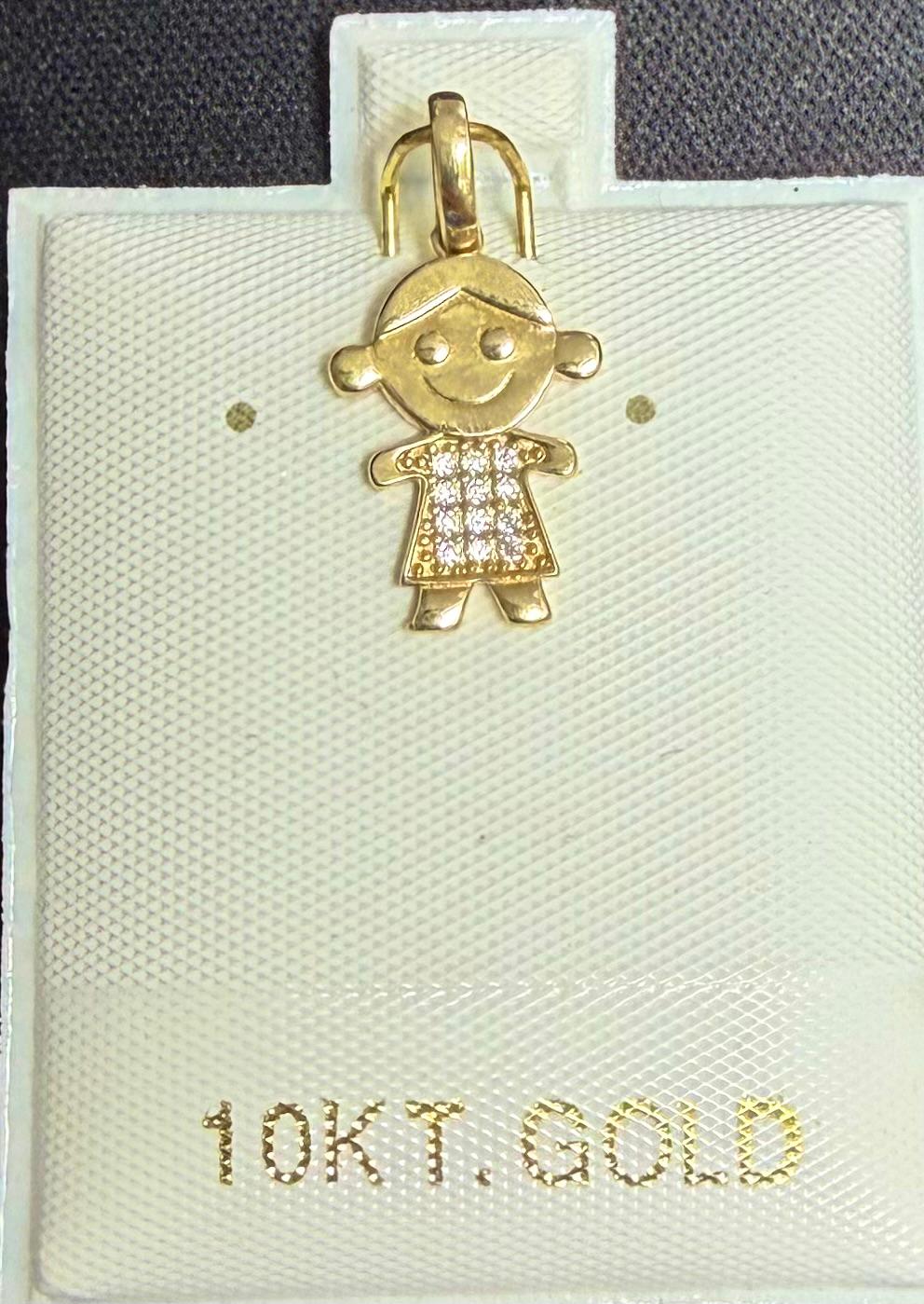 Dije de niña pequeña en oro 10K
