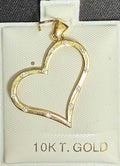 Dije de "Silueta de corazon" en oro 10k