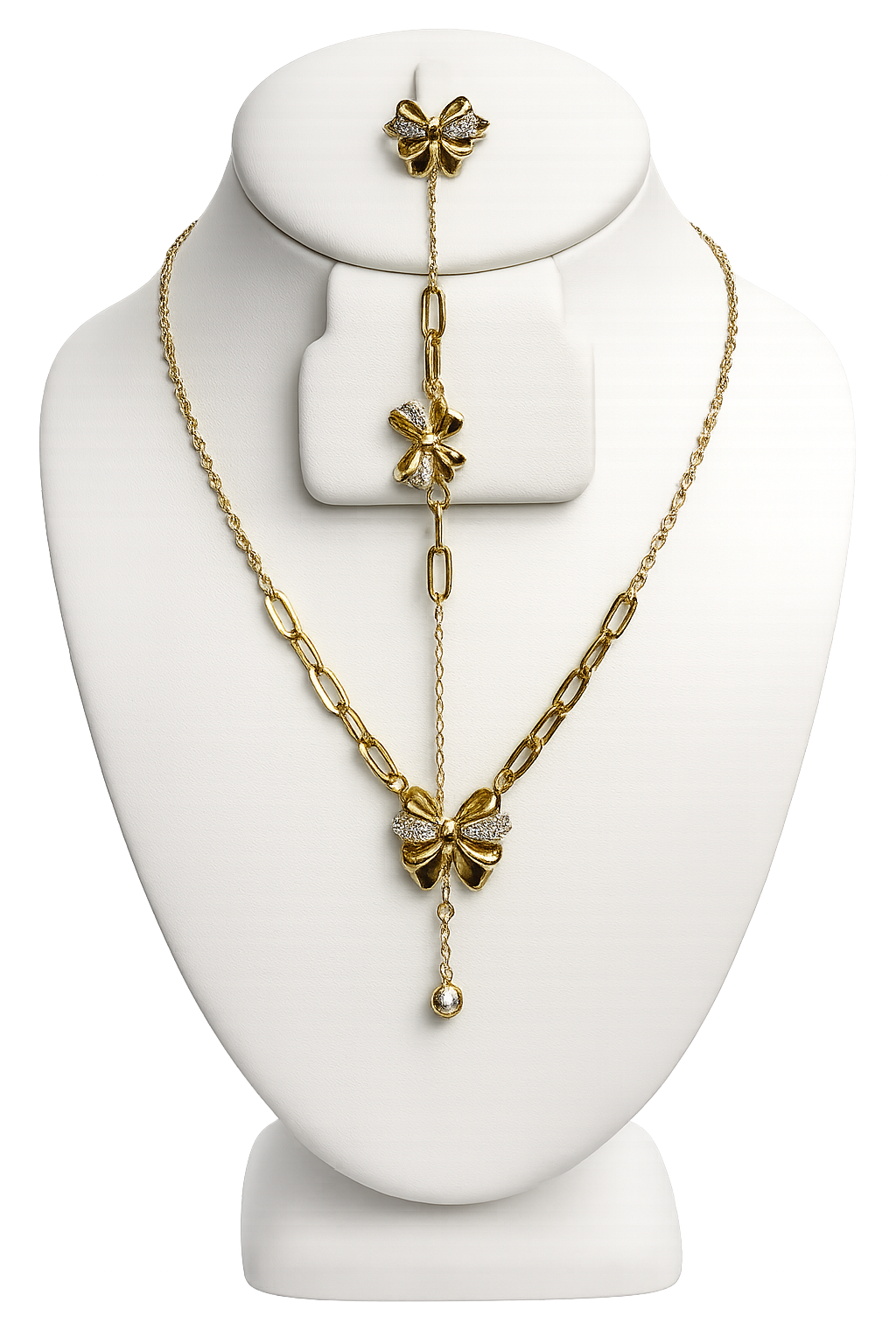 Gargantilla, Brazalete y anillo