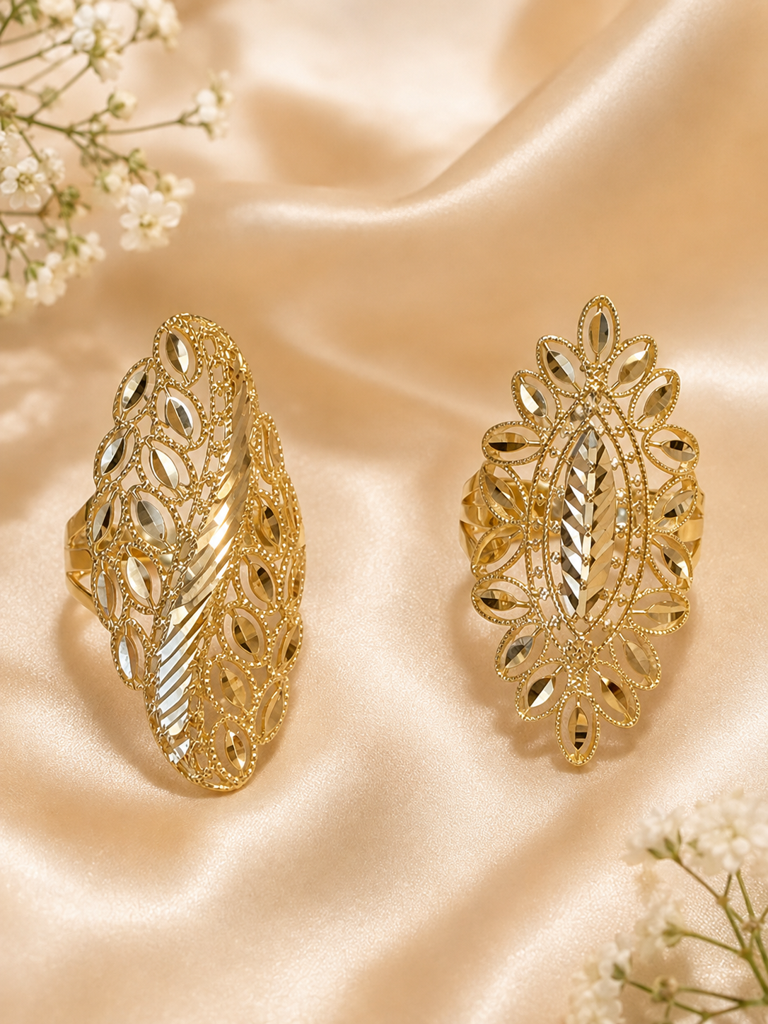 Anillo de Dama "Fancy Style" en oro 10k